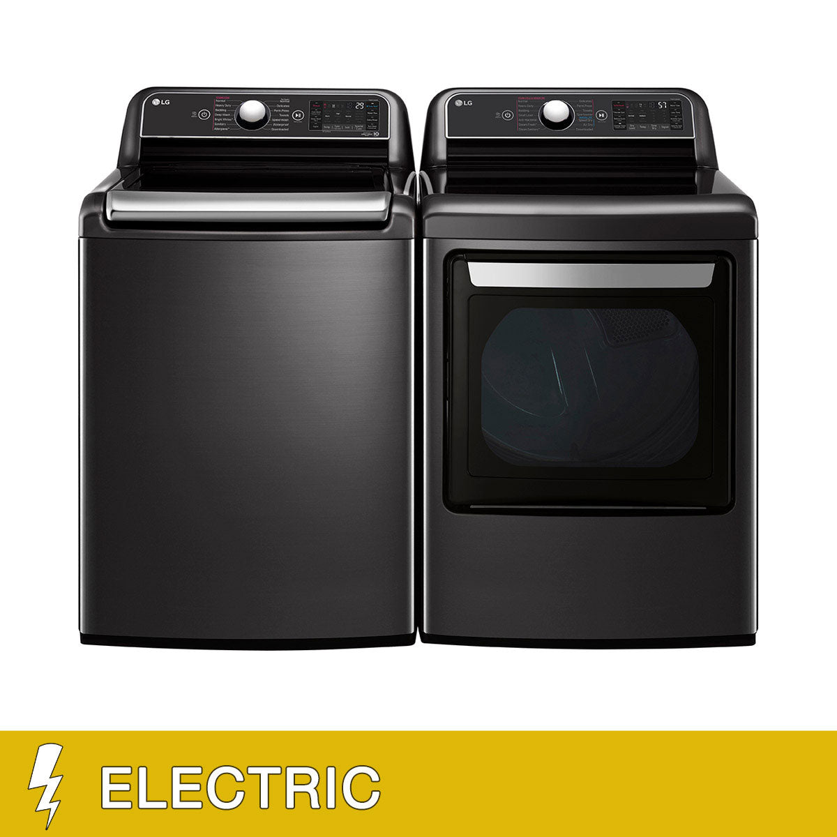 LG 5.5 cu. ft. Top Load Washer with Allergiene Cycle and 7.3 cu. ft. ELECTRIC D image 1