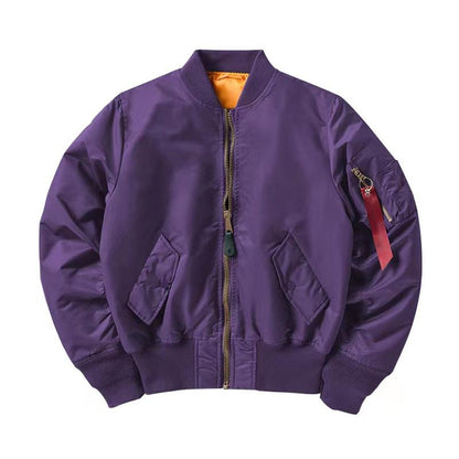 Men MA1 Jackets Autumn Quality Nylon American Military Uniform Aviator Unisex C image 6