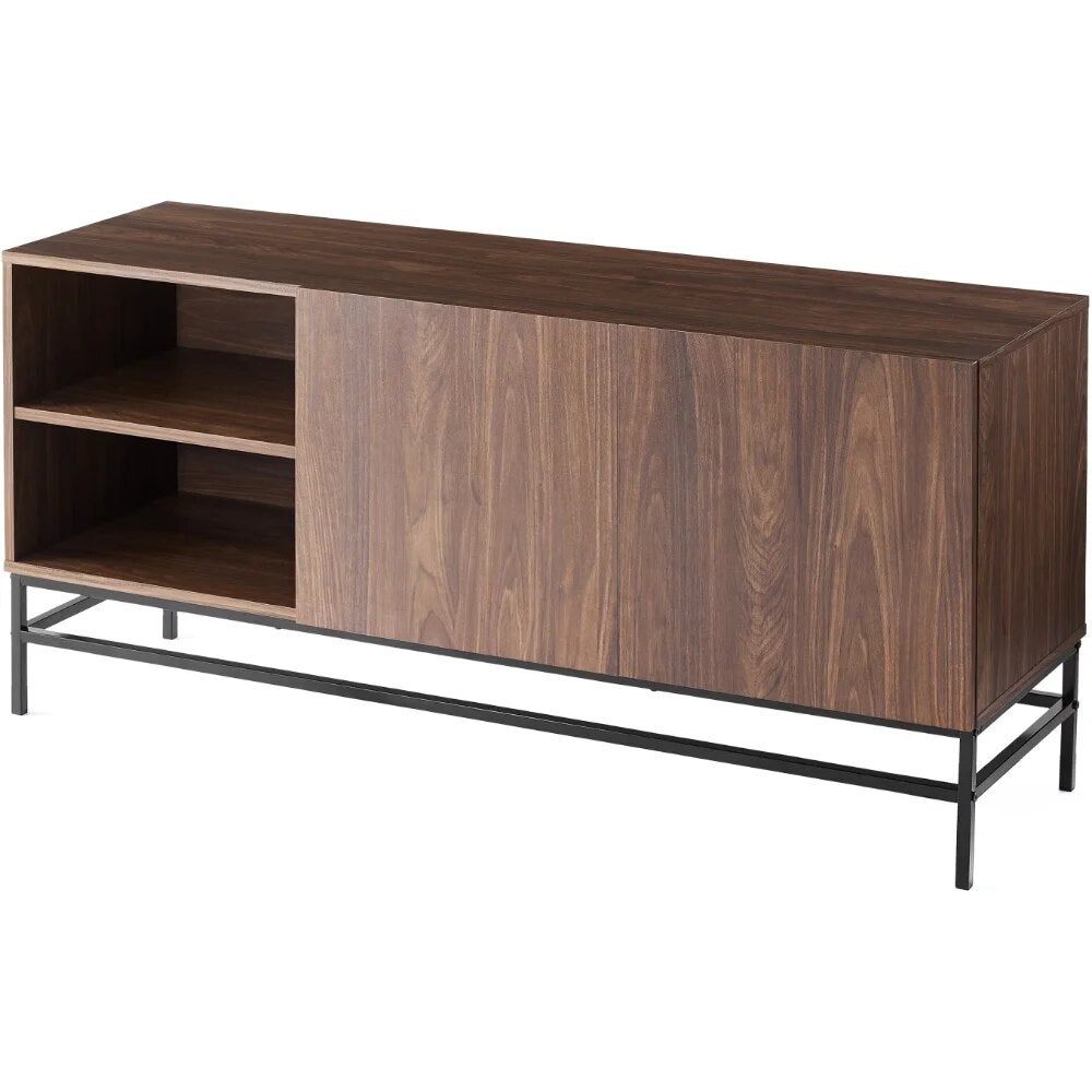 USA Essentials Sumpter Park Console Table, Black and Canyon Walnut, Console Table for image 6