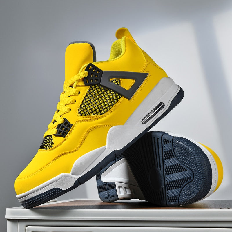 Men's Basketball Shoes Fitness Training White Sneakers Breathable Anti Slip Out image 1