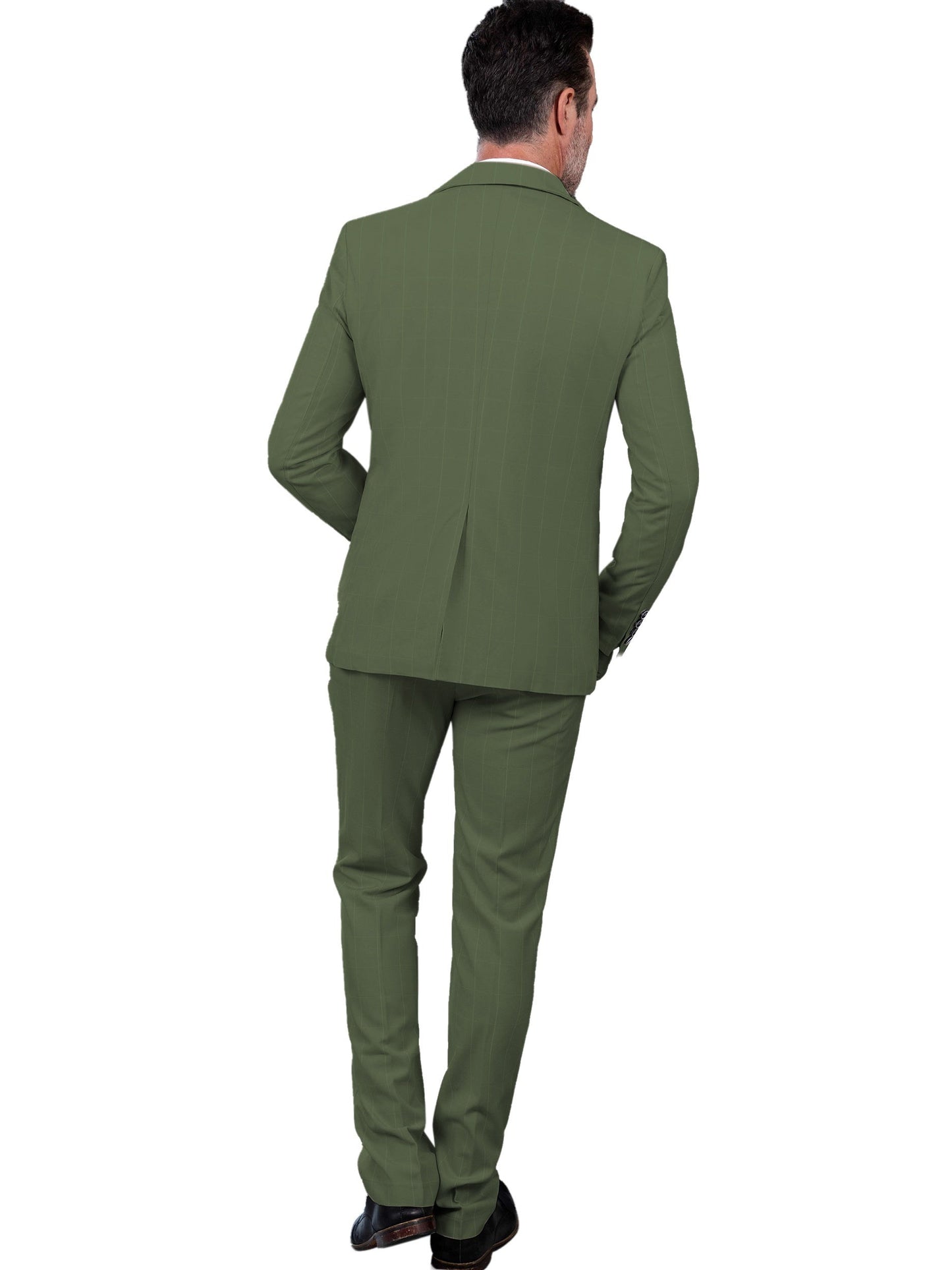 Men'suit 3 Pieces Plaid Tuxedos Business Suits Slim Fit Double Breast