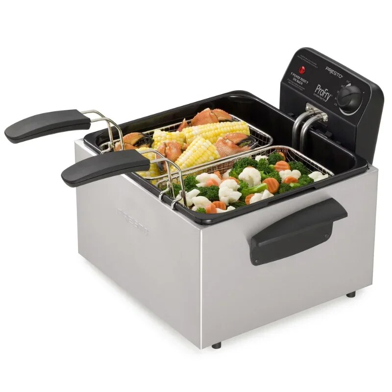 Stainless Steel Dual Basket Pro Fry™ Immersion Element Deep Fryer 05466 image 2