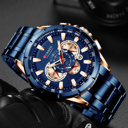 Curren Men’s Watches Top Brand Luxury Chronograph Quartz Men Watch Waterproof S image 5