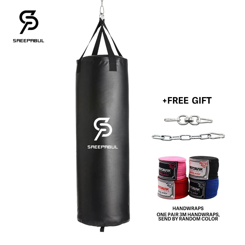 Adult Kid Empty Boxing Sand Bag Hanging Kick Sandbag Boxing Training Fight Kara image 1