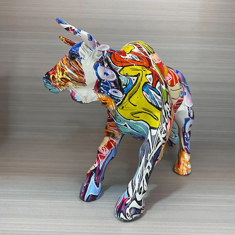 Nordic Creative Nordic Creativity Wall Street Resin Bull Figurine Cattle OX Sta image 6