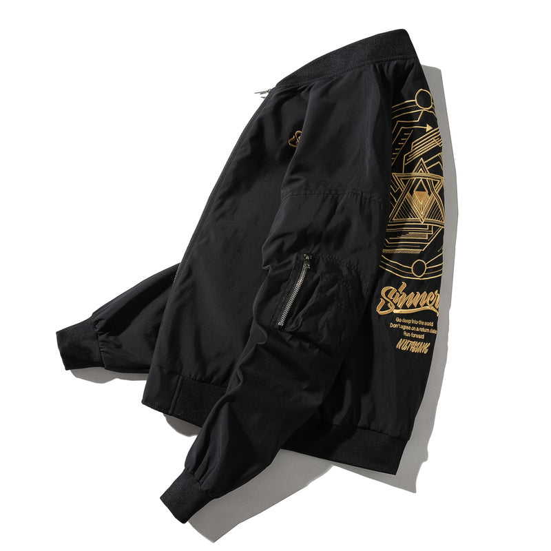 Pilot Jacket Men Hip Hop Jacket Emboidery Baseball Jacket Men Women Windbreaker image 7