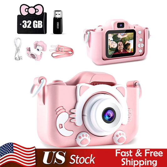Kids Camera Toys Mini Camera Kids Digital Camera With Video Cartoon Soft Silico