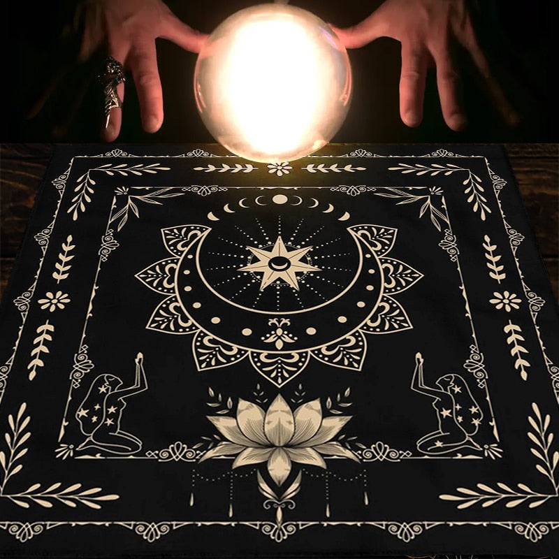 Stardust Tarot Reading Cloth Altar Cloth Alter Cloth Wicca Altar Moon Phase Mat image 3