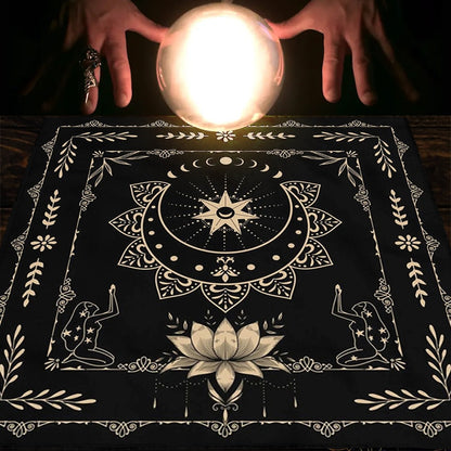 Stardust Tarot Reading Cloth Altar Cloth Alter Cloth Wicca Altar Moon Phase Mat image 3