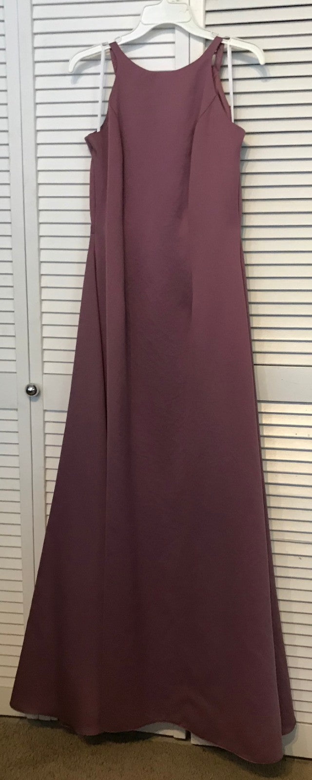 Watters & Watters Women Silk Mauve 3 Bow Ties Sleeveless Full-Length S