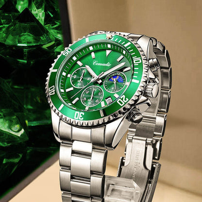 Top Brand Watch for Men Multi-dial Waterproof Sports Male Stainless Steel Quart image 7