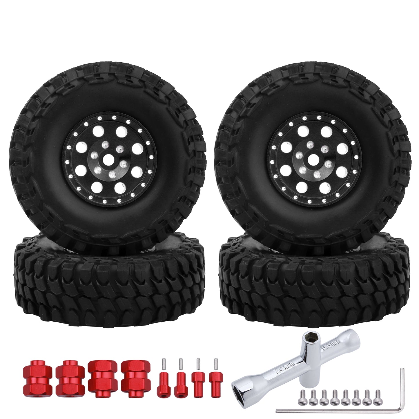 Hobbypark High-Performance Rubber 1/18 1/24 Scale RC Crawler Tires for Axial SC image 5