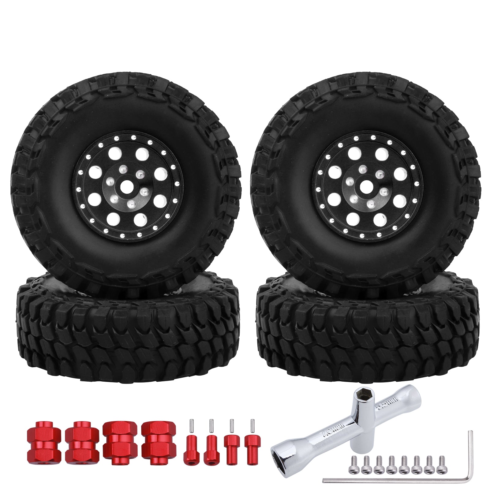 Hobbypark High-Performance Rubber 1/18 1/24 Scale RC Crawler Tires for Axial SC image 5