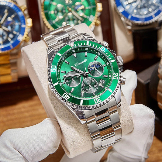 Top Brand Watch for Men Multi-dial Waterproof Sports Male Stainless Steel Quart image 0
