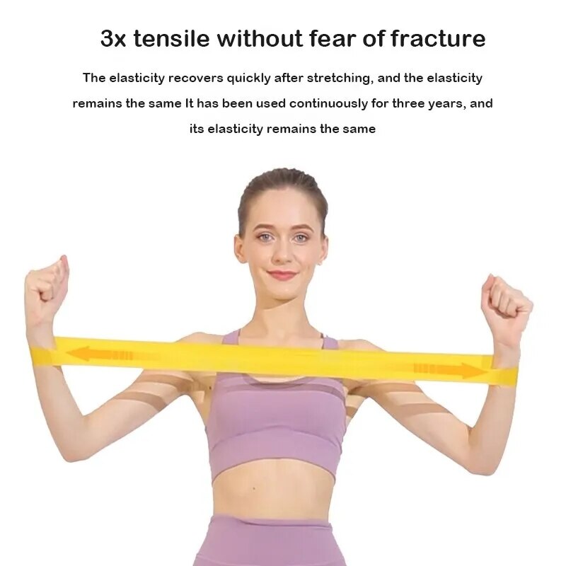 5pcs Yoga Tension Belt Fitness Elastic Belt Resistance Belt Squat Butt AIDS Ten image 4