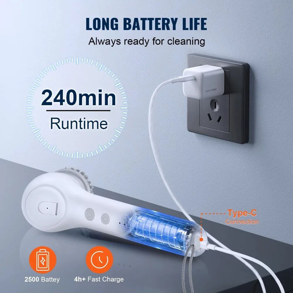 Spin Scrubber Multipurpose Cordless Handheld Electric Cleaning Brush with 5 Re image 3
