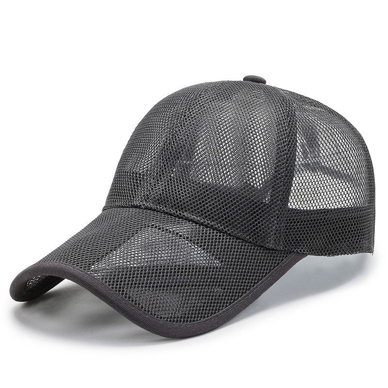 Summer Men Hat Openwork Brim Breathable Mesh Cap Outdoor Sports Sunscreen Baseb image 11
