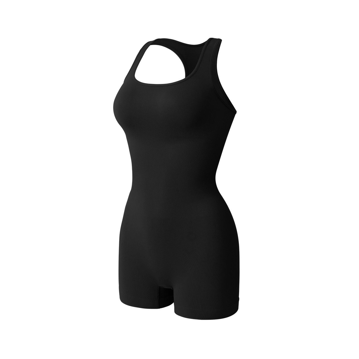 Women's Yoga Rompers  Jumpsuit Tummy Control One Piece Bodycon Stretch Short image 2