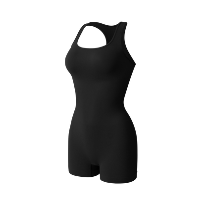 Women's Yoga Rompers  Jumpsuit Tummy Control One Piece Bodycon Stretch Short image 2