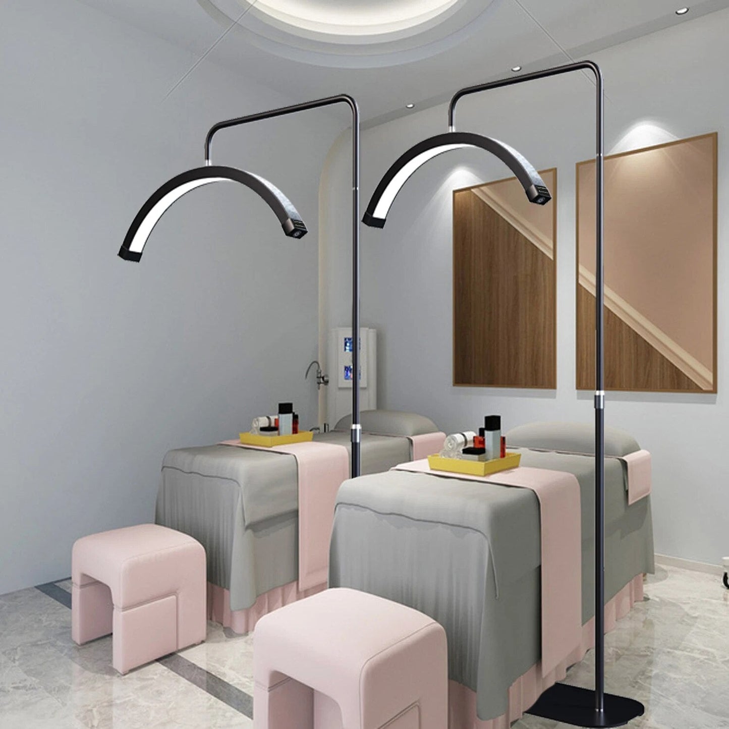 FOSOTO Hight Quality Arc Led Lash Light Half-Moon Shaped Light Video Light With