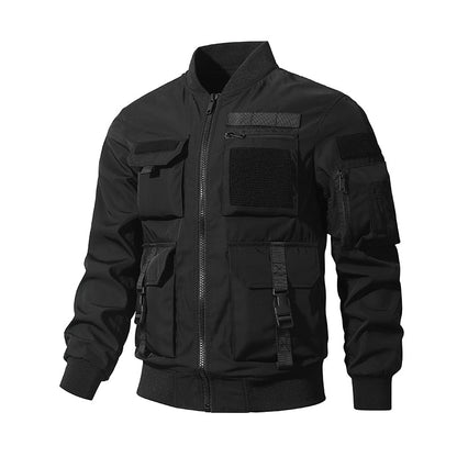 Spring Autumn New Multi-Pocket Jacket Men Fashion Casual Windproof Pilo