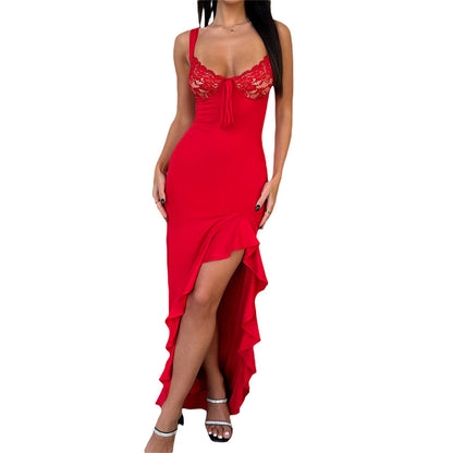 Off-Shoulder Floral Print Maxi Dress with Ruffle Detail and Side Slit f