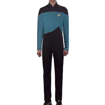 Star Jumpsuit  rek The Next Generation Cosplay Costume Blue Halloween Uniform F image 1
