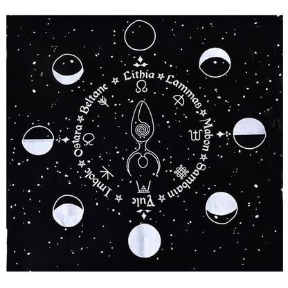 Divination Altar Cloth Velvet Three Moon Phase Goddess Tarot Card for Oracle Ta image 3