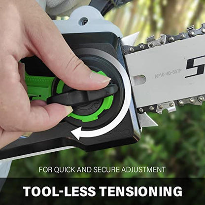 Cordless Battery Chainsaw 20V Brushless Electric 12 " Chainsaw 4.0Ah Lithium image 3