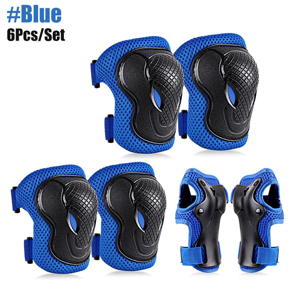 GOMOREON 6Pcs/Set Kids Safety Knee Pads Elbow Pads Wrist Guards Children Protec image 3
