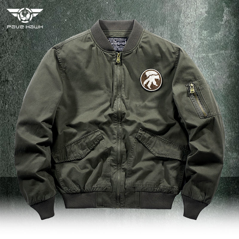 Military Bomber Jackets Men Spring Autumn Casual Multi-pocket Pilot Windbreaker image 1