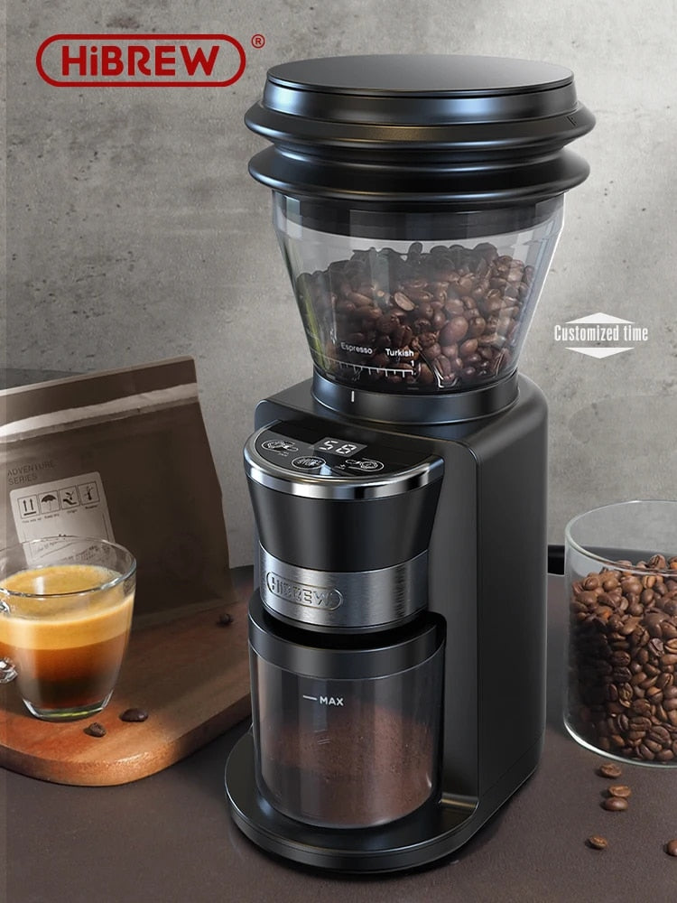 HiBREW Automatic Burr Mill Electric Coffee Grinder with 34 Gears for Espresso A image 1