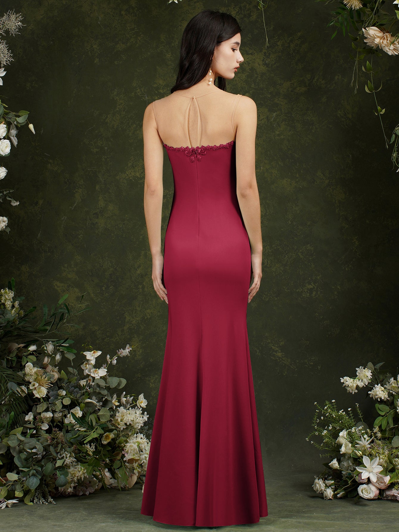 MisShow Bridesmaid Dresses Satin Summer Elegant Floor Length Mermaid For Women image 3