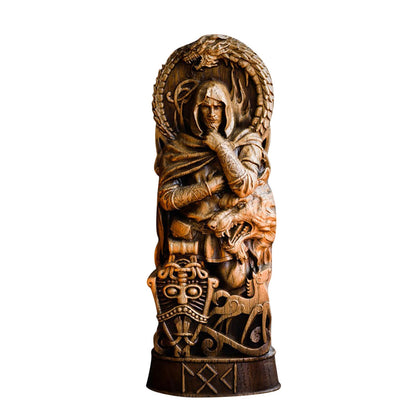 Freyja Statue Freya Norse Gods Carving Altar Heathen Asatru Viking God Goddes S image 1