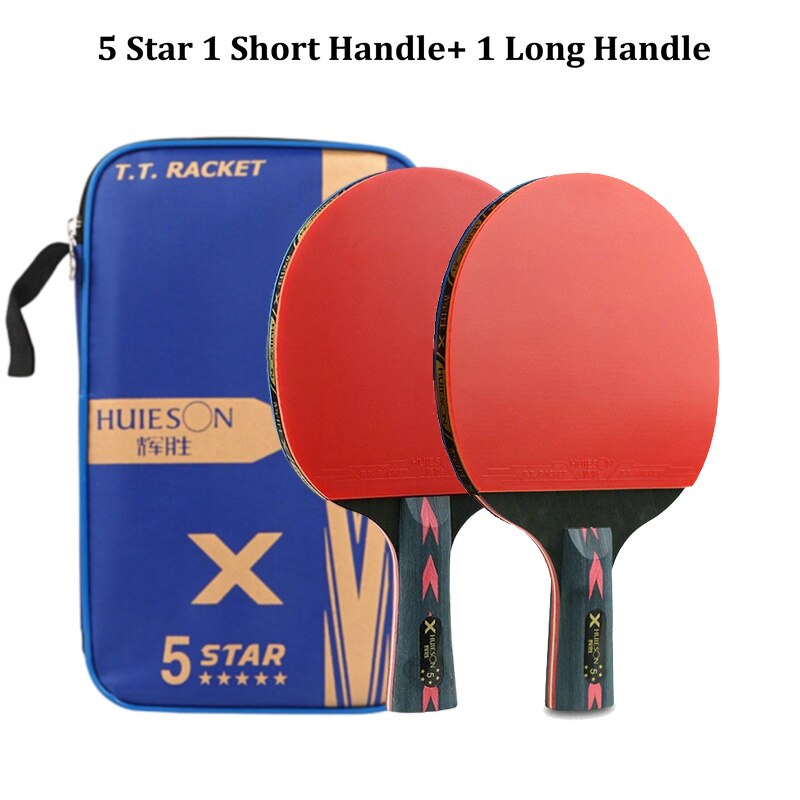 Huieson 2pc Ping Pong Rackets Set 5/6 Star Offensive Table Tennis Racket  with image 1