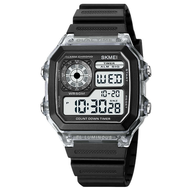 SKMEI Japan Digital Movement Countdown Sport Watches Mens Multifunction 5Bar Wa image 2