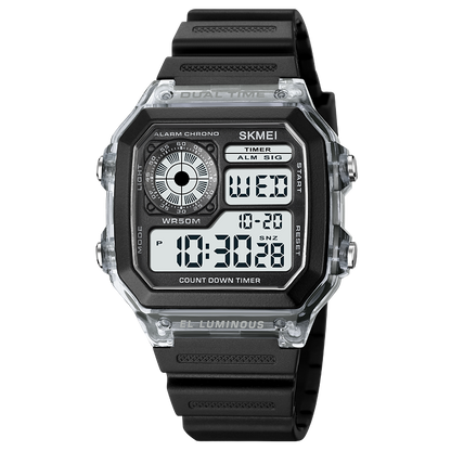 SKMEI Japan Digital Movement Countdown Sport Watches Mens Multifunction 5Bar Wa image 2