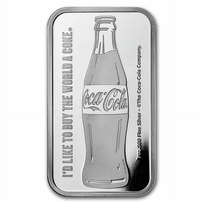 Coca-Cola® 1 oz Silver Struck Bar image 1
