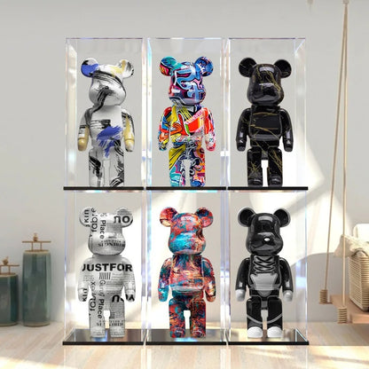 27cm Graffiti Bear Figurine Home Decoration Animal Statue Storage Money Jar Mod image 7
