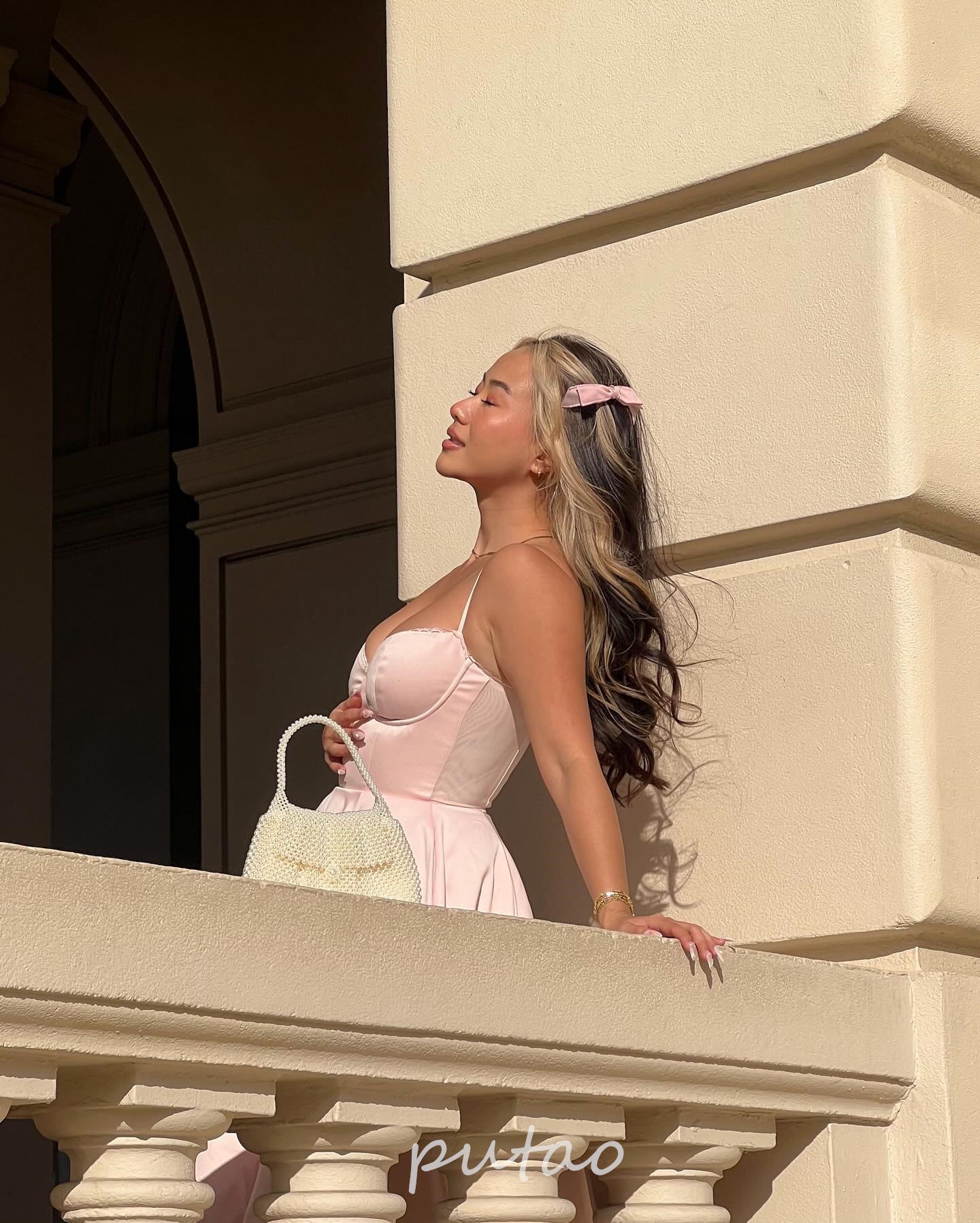 PuTao Pink A Line Satin Lace Long Prom Dresses Ankle Length Formal Graduation E image 6