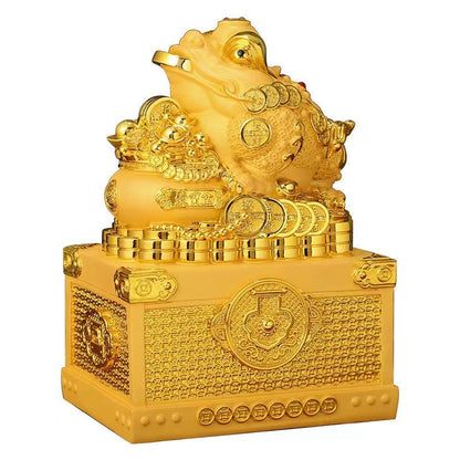 Mascot Golden Toad Piggy Bank Large Capacity Fortune Gathering Box  Luxury Home image 4