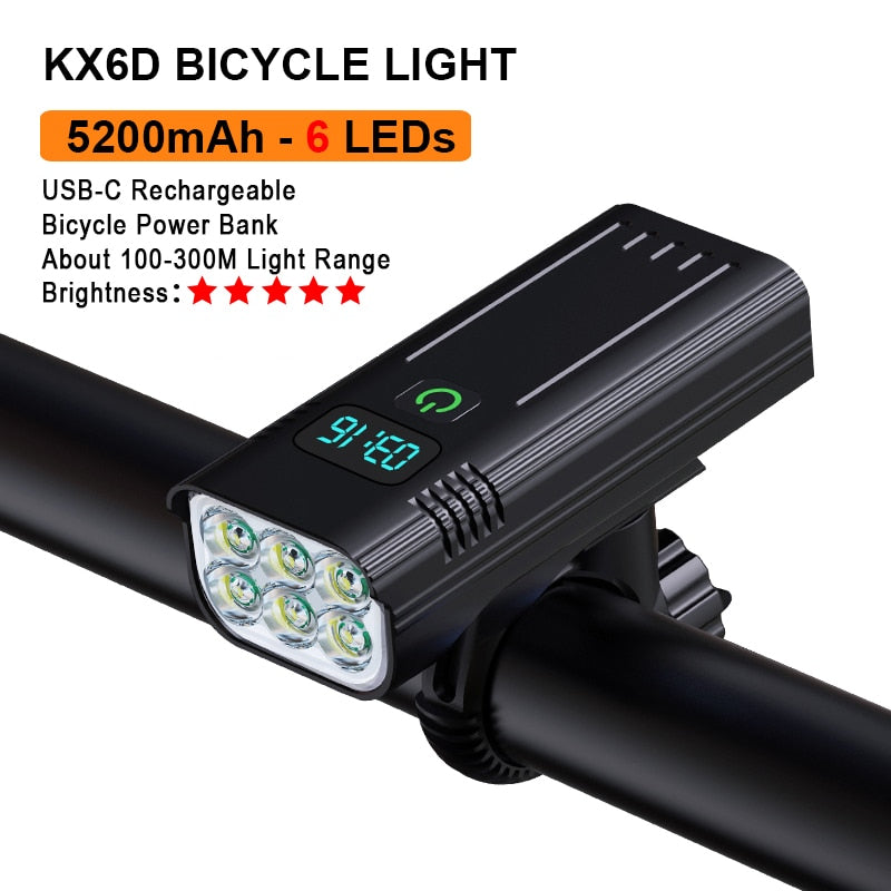 NATFIRE 12 LED Bike Light 4800 Lumen USB C Rechargeable Aluminum MTB Bicycle Li image 3
