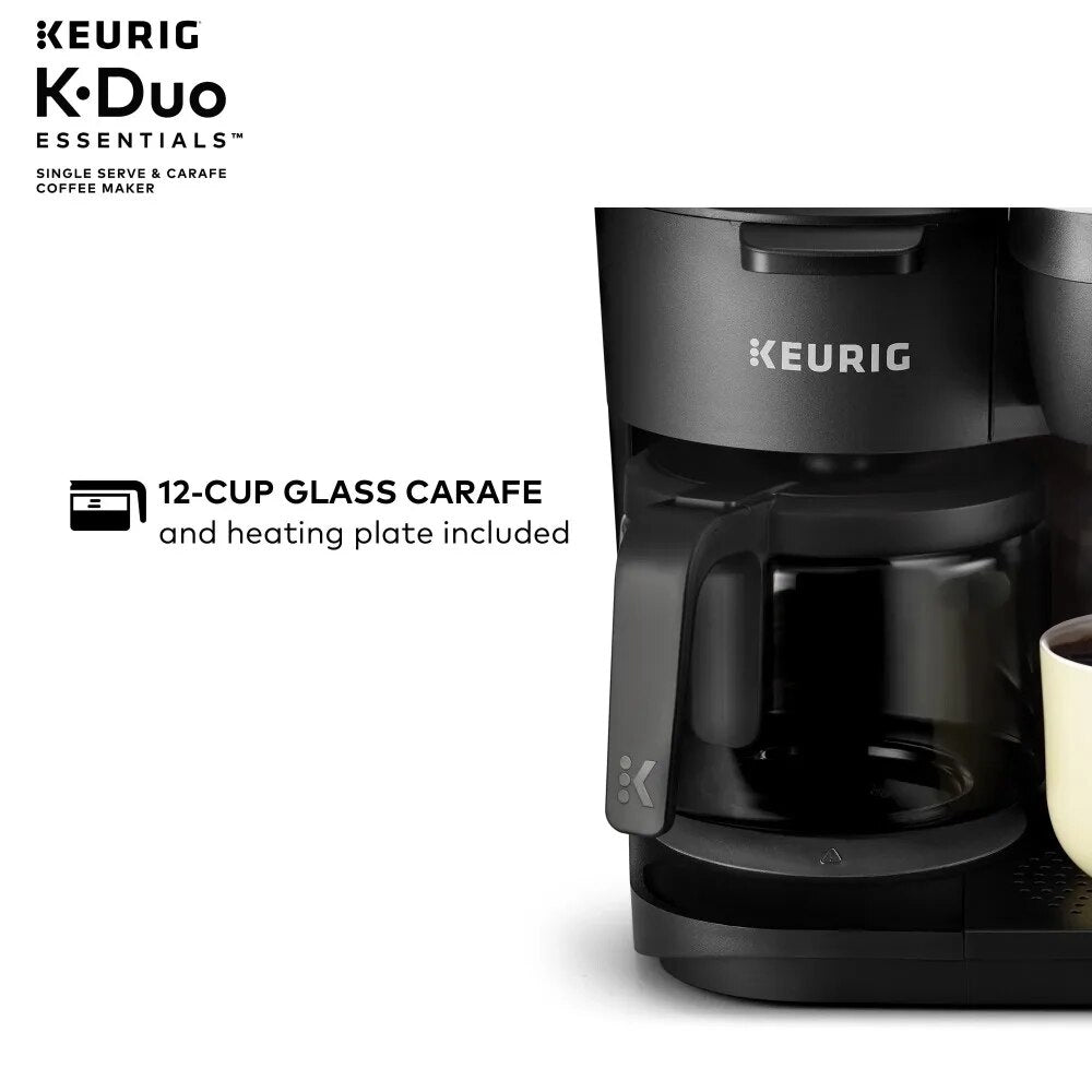 2023 New Keurig K-Duo Essentials Single-Serve K-Cup Pod Coffee Maker, Black image 2