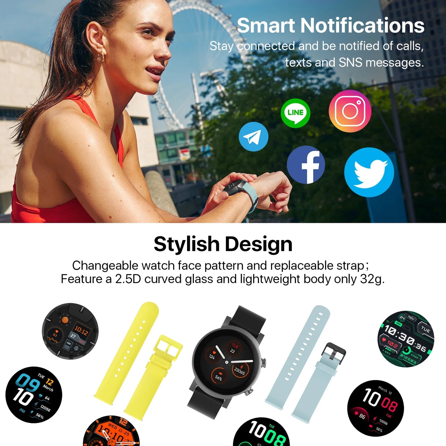 Ticwatch E3 Wear OS Smartwatch for Men and Women Snapdragon 4100 8GB ROM IP68 W image 3