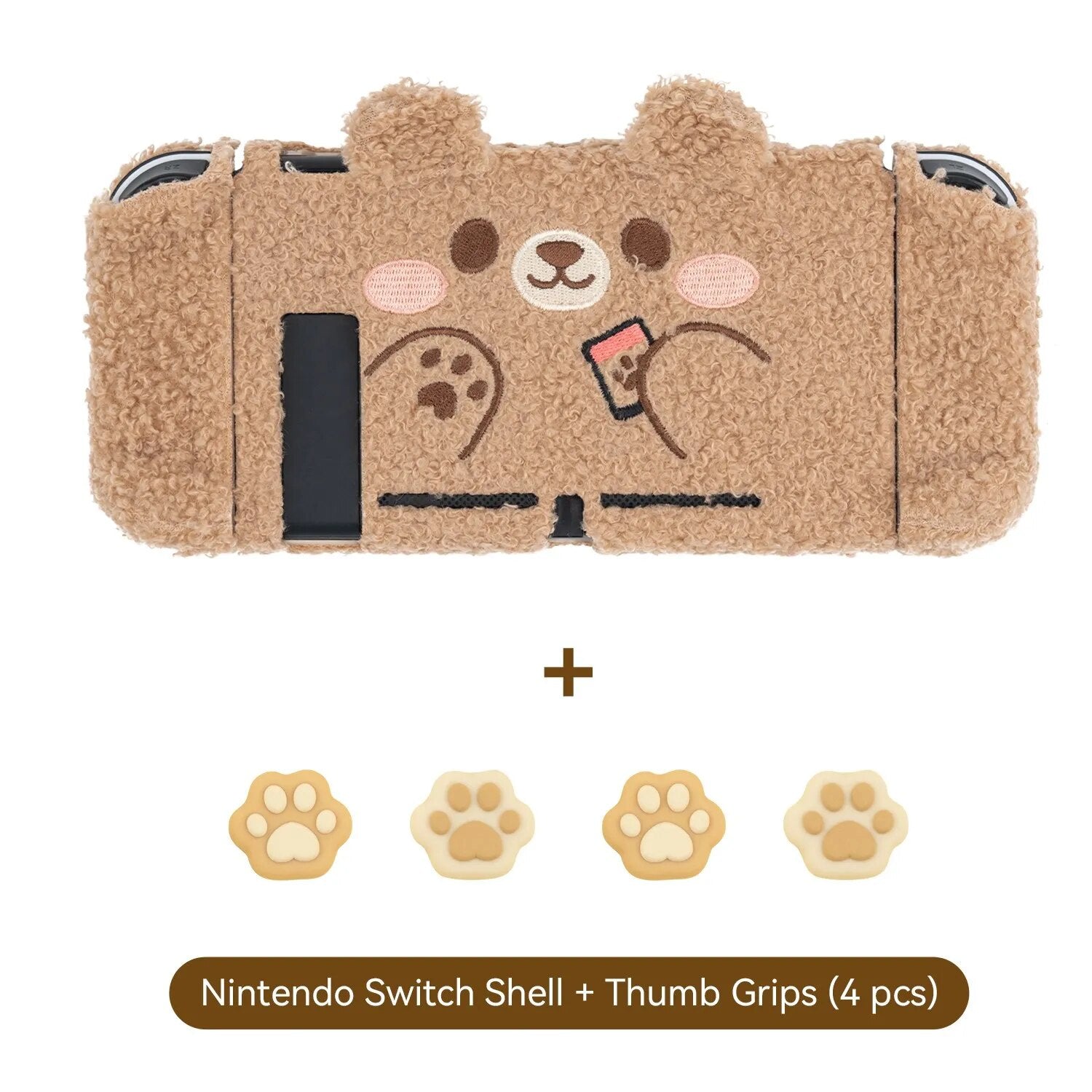 GeekShare Protective Case For Nintendo Switch Cute Bear Plush Nintendo Switch H image 2