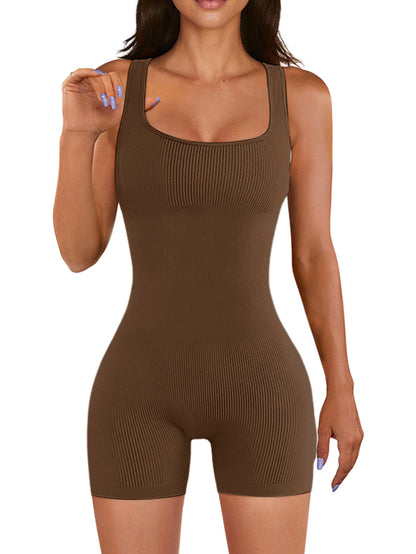 Women Bodysuit Summer Bodycon Bodysuit Sleeveless Vest Tops Body Suits Jumpsuit image 0