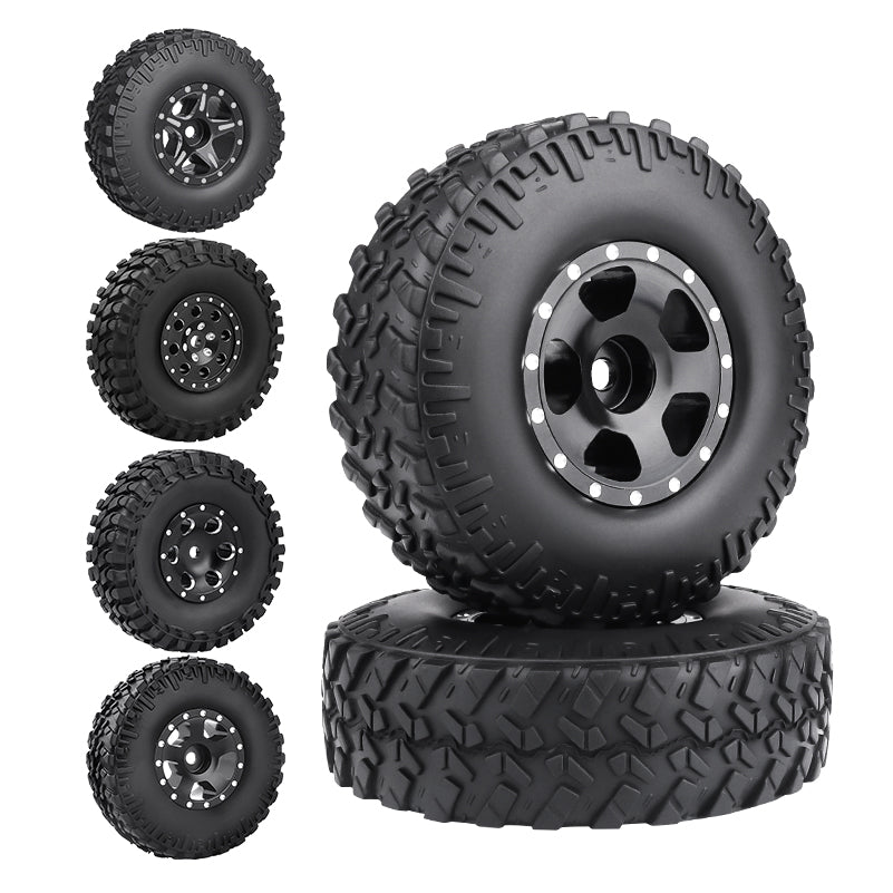 Hobbypark High-Performance Rubber 1/18 1/24 Scale RC Crawler Tires for Axial SC image 1