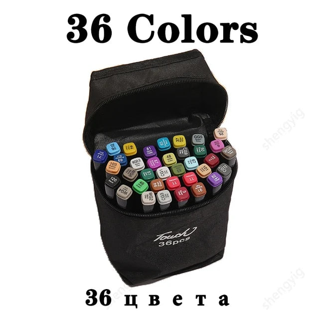 Colour Double Headed Oily Marker Set Sketch Drawing Graffiti Art Markers for St image 2