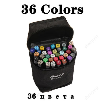 Colour Double Headed Oily Marker Set Sketch Drawing Graffiti Art Markers for St image 2