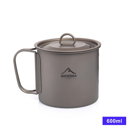 Widesea Camping Mug Titanium Cup Tourist Tableware Picnic Utensils Outdoor Kitc image 10